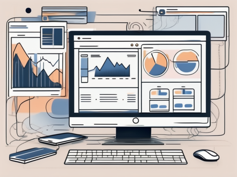 A computer screen with various website elements like images